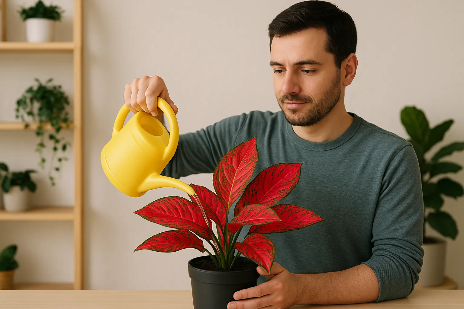 نگهداری آگلونما طاووس قرمز